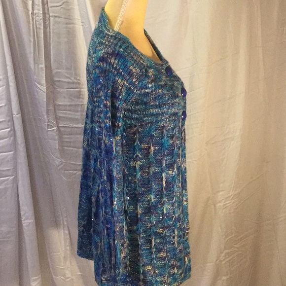 Soft multi blue Cardigan - Picture 4 of 8